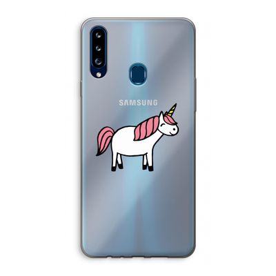 Eenhoorn: Samsung Galaxy A20s Transparant Hoesje