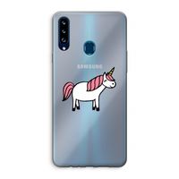 Eenhoorn: Samsung Galaxy A20s Transparant Hoesje