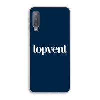Topvent Navy: Samsung Galaxy A7 (2018) Transparant Hoesje