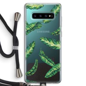 Lange bladeren: Samsung Galaxy S10 Plus Transparant Hoesje met koord
