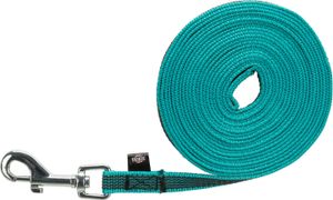 TRIXIE Schleppleine gummiertes Gurtband 5 m Blauw Nylon Hond Standaard riem