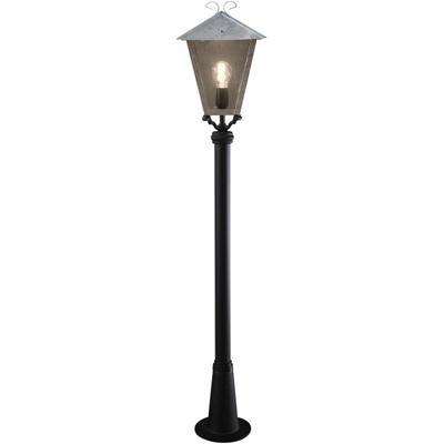 KonstSmide Landelijke tuinlampBenu 128cm zwart met zinkgrijs - 436-320