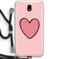 Hartje: Samsung Galaxy J7 (2017) Transparant Hoesje met koord