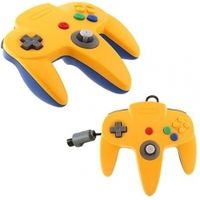 Nintendo 64 Controller Blauw/Geel (Teknogame) - thumbnail