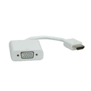 Roline 12.03.3114 HDMI-kabel HDMI / VGA Adapterkabel HDMI-A-stekker, VGA-bus 15-polig 0.15 m Wit