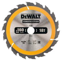 DeWalt Accessoires Cirkelzaagblad 160x20x18t, positief 20°, kerf 2,5mm - DT1931-QZ