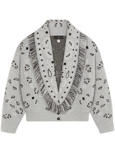 Alanui veste bomber à franges - Gris