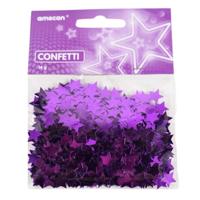 Amscan Confetti sterren metallic paars 14 g | 48 stuks