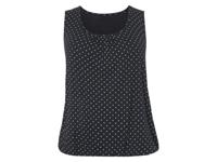 esmara Dames top - plus size (Zwart/print, XXL (52/54))