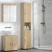 Badkamer Kast Sonoma eiken 37 x 31.5 x 203 cm Bewerkt hout
