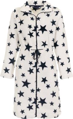 Rits damesbadjas met sterren - fleece-(44-46) L