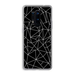 Geometrische lijnen wit: OnePlus 8 Pro Transparant Hoesje