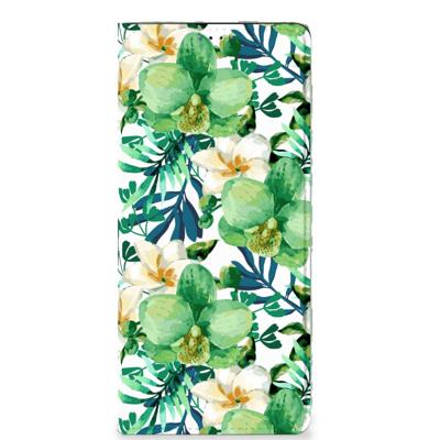 Samsung Galaxy A22 5G Smart Cover Orchidee Groen Samsung Galaxy A22 5G Smart Cover Orchidee Groen
