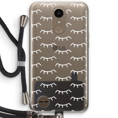 Wimpers: LG K10 (2017) Transparant Hoesje met koord