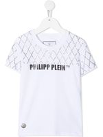 Philipp Plein Junior t-shirt à ornements strassés - Blanc - thumbnail