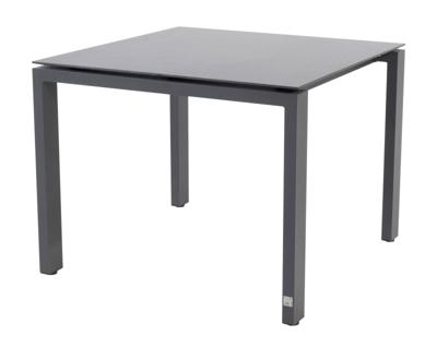 Goa Tafelframe Antracite Met HPL Tafelblad Slate Antracite 95 x 95 cm - 4so