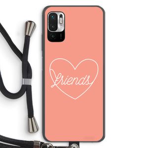Friends heart: Xiaomi Redmi Note 10 5G Transparant Hoesje met koord