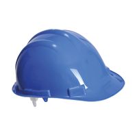 Set van 3x stuks veiligheidshelmen/bouwhelmen hoofdbescherming blauw verstelbaar 55-62 cm