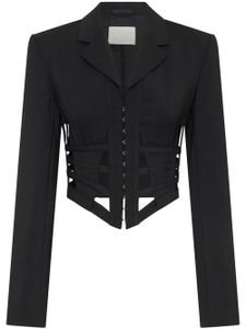 Dion Lee blazer à détail de corset - Noir