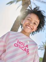 Geprinte sweater voor meisjes rozen