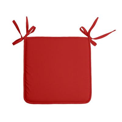 Stof Textile Home stoelkussens - rood - 38 x 38 x 3 cm - voor binnen - vierkant