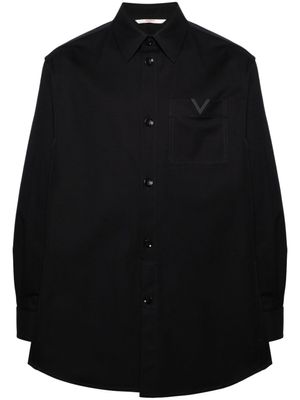 Valentino Garavani chemise à détail VLOGO - Bleu