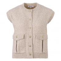 Enjoy - Beige | Dames | Gilet | Beige | XXL | regular | Kamst mode