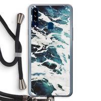 Golven: Samsung Galaxy A20s Transparant Hoesje met koord