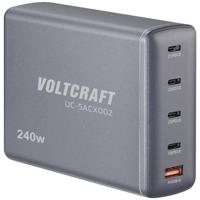 VOLTCRAFT UC-5ACX002 USB-laadstation 240 W Binnen Uitgangsstroom (max.) 5 A Aantal uitgangen: 5 x USB-A, USB-C GaN