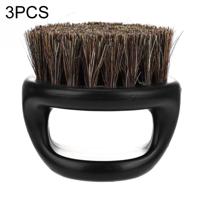 3 PC's mannen Ring Design draagbare zwijnen borstel zwart ABS kapsel reiniging scheren Brush(Black)