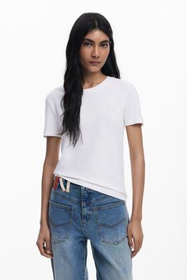 T-shirt "D" strass - WHITE - L