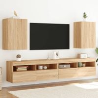 Tv-wandmeubels 2 st 40,5x30x60 cm hout sonoma eikenkleurig - thumbnail