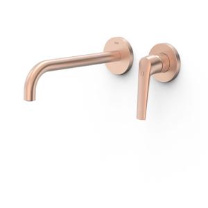Wastafelkraan Inbouw Tres Fuji 23.7 cm Mat Rose Gold Tres