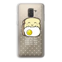 Sleep All Day: Samsung Galaxy A8 (2018) Transparant Hoesje