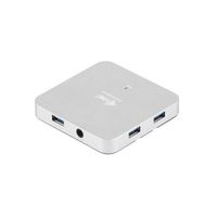 i-tec Metal U3HUBMETAL4 interface hub USB 3.2 Gen 1 (3.1 Gen 1) Type-A 5000 Mbit/s Zilver - thumbnail