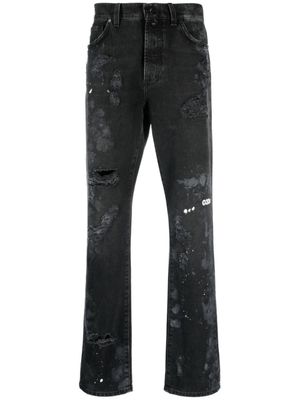 032c jean Double Shift Painter's à effet usé - Gris