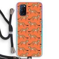 Cheetah: Oppo A52 Transparant Hoesje met koord