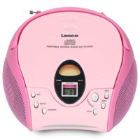 Draagbare FM-radio met CD Pink