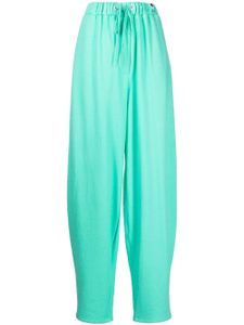 pushBUTTON pantalon droit à lien de resserrage - Vert