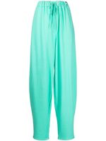 pushBUTTON pantalon droit à lien de resserrage - Vert