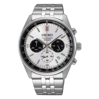 Seiko SSB425P1 Horloge Chrono staal zilverkleurig 41,5 mm