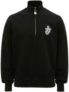 JW Anderson sweat zippé à logo brodé - Noir