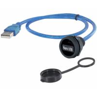 encitech 1310-1032-01 1310-1032-01 USB 2.0-stekker A Chassisbus, inbouw M22 1 stuk(s)