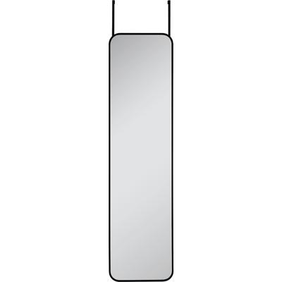 Hangspiegel - Trion Ater - Deurspiegel - Rechthoek - 31.5x123cm - Zwart - Metaal