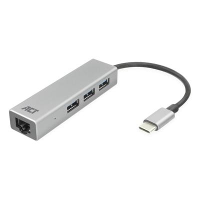 ACT usb-c hub 3.0, 3x usb-a, gigabit ethernet