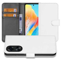 Book Case Telefoonhoesje voor de OPPO A98 5G Wit met Pasjeshouder