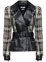 Alexander McQueen veste de moto à design superposé - Noir - thumbnail