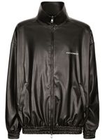 Dolce & Gabbana veste bomber en cuir artificiel - Noir