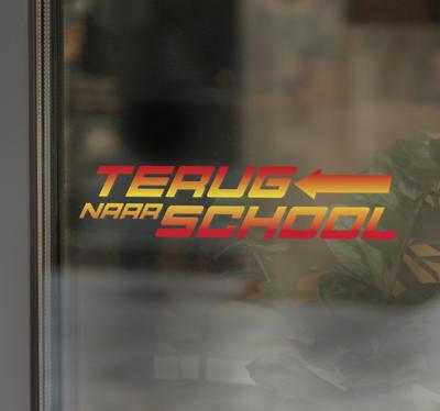 Futuristische terug naar school feestdagen sticker