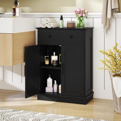 Opbergmeubel voor Badkamer met Deuren Modern Dressoir met Lade en Verstelbare Plank Koffiebarmeubel voor Keuken Woonkamer